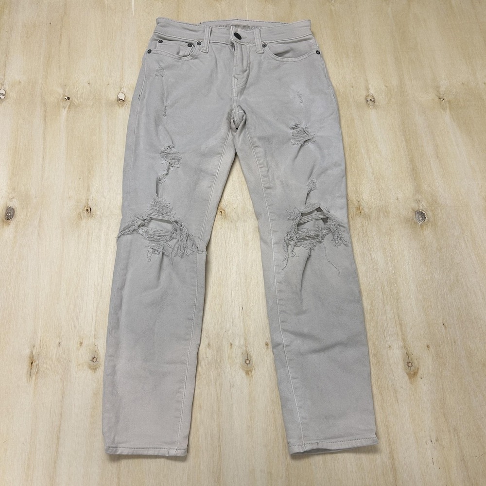 American Eagle Outfitters Airflex+ Jeans Mens 26x28 Light Wash Denim Distressed